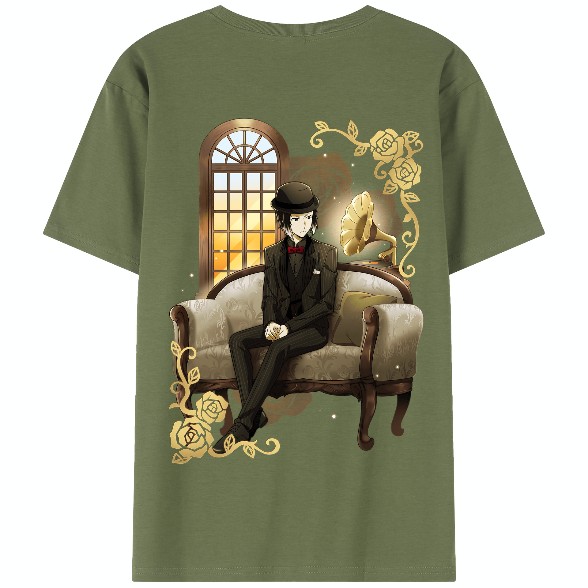 （画像用） 文豪ストレイドッグス Bungo Stray Dogs 綿100％半袖Tシャツ（背面プリント）
